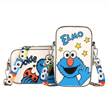 

Cute Girl Shoulder Bags Cartoon PU Leather Women Crossbody Chest Pack Small Square Packet Student Mobile Coin Purse Hot Sale Bag