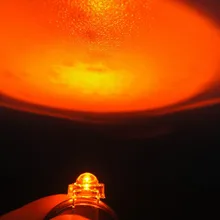 100 шт. 5 мм Пиранья супер потока оранжевый светодиод 5 мм светло-светодиод прозрачный Круглый светодиодные лампы