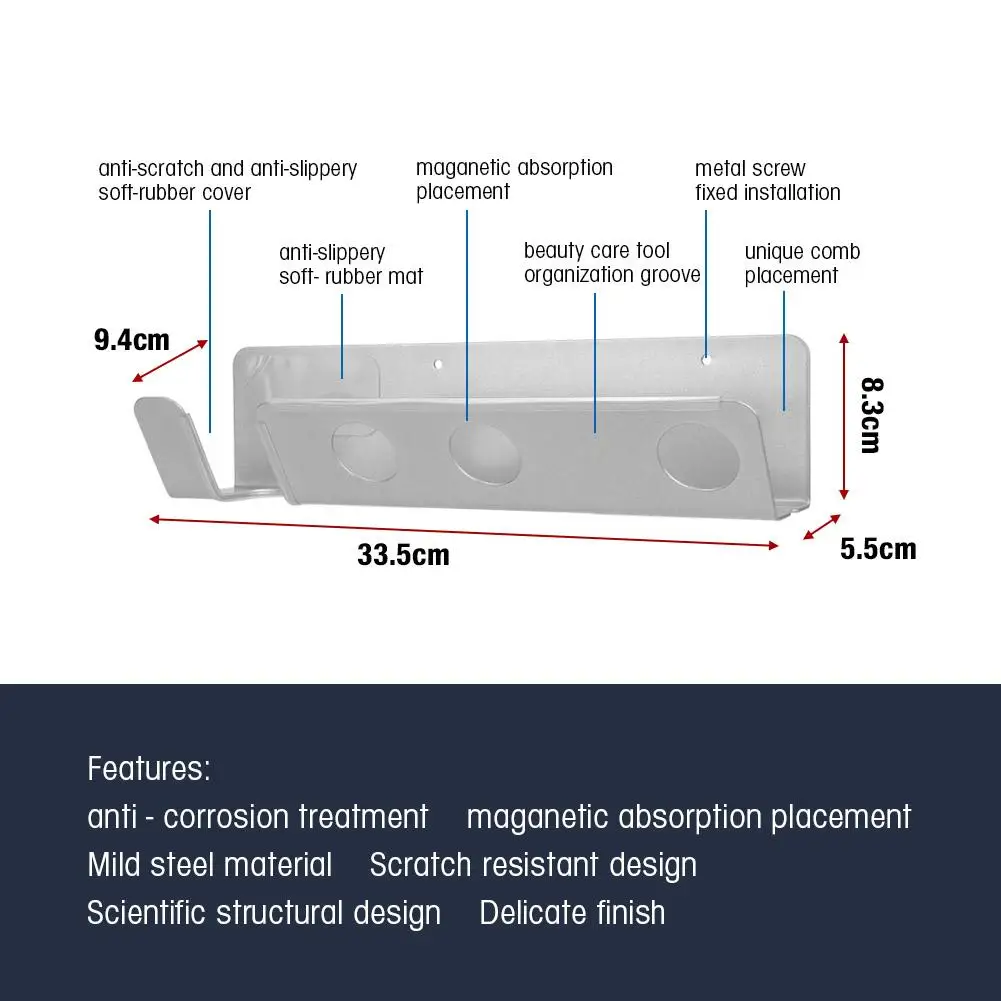 Настенный кронштейн из нержавеющей стали вешалка для волос аксессуары для фена вешалка для полотенец в ванную стойку