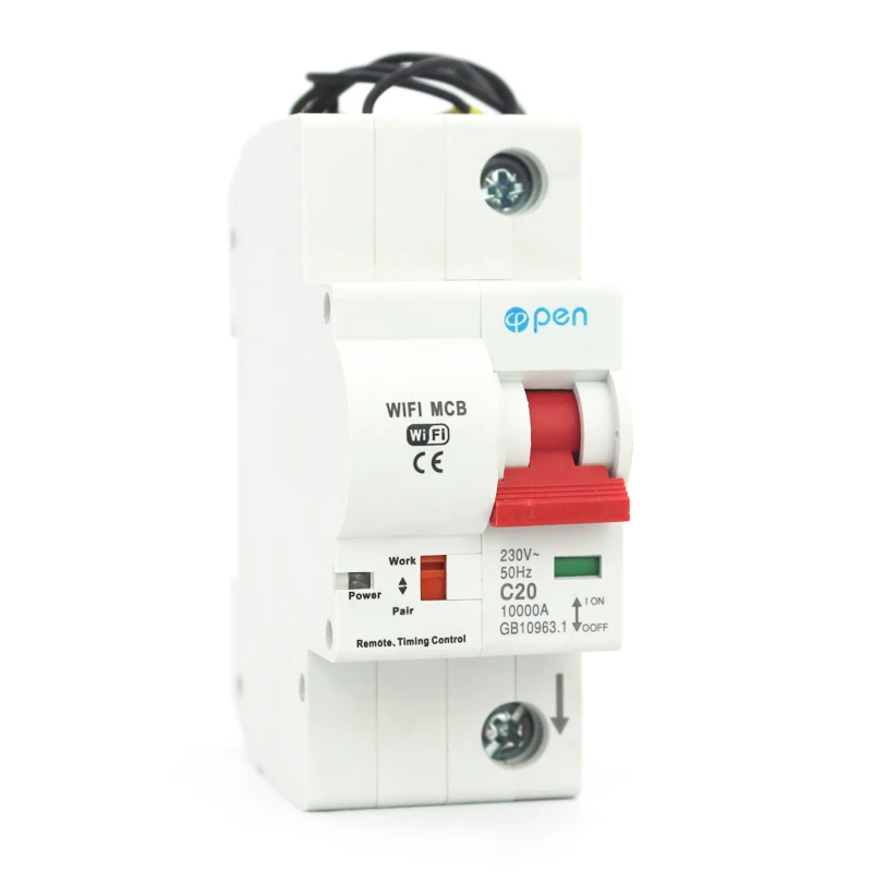 OPEN 1P 40A Remote Control Wifi Circuit Breaker/Smart Switch/ Intelligent Automatic Recloser overload/ short circuit protection