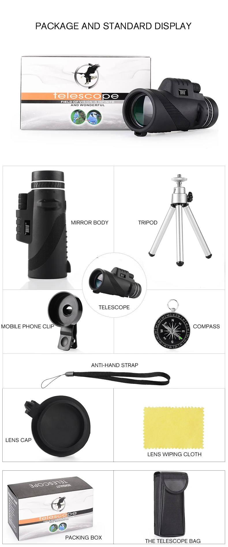 descriptions of BT0005 monoculars 15