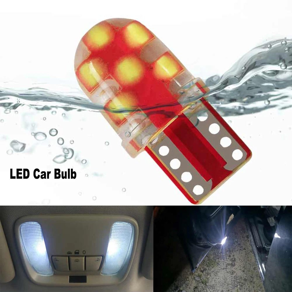 Суперъяркие светодиодсветодиодный лампы T10 W5W 4014 8SMD для чтения автомобиля 2