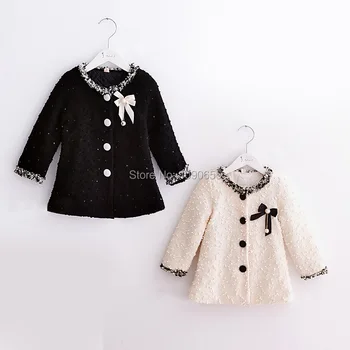 

Hooyi Girls Cardigan Children Jacket Dot Butterfly Kids Coats Fashion Infant Blouses Outfits Beige Black 2 3 4 5 6 7 Year
