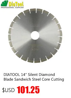 DIATOOL шт. 10 шт. 14 "Diamond Silent режущие диски сэндвич сталь Core резка диск Диаметр 60 мм гранит Алмазная Дисковая пила колеса