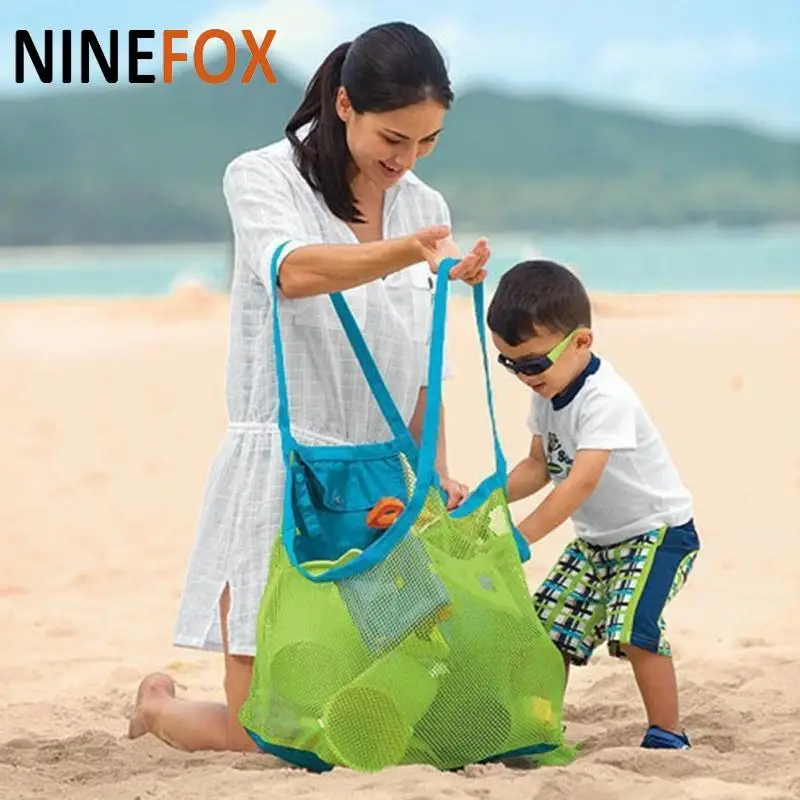 New Big Capability Women Messerger Bags Toy Tool Storage Collection Pouch Tote Mesh Bag Mom Baby Beach Bags