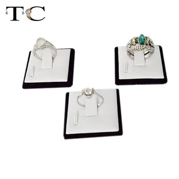 Wholesale 3pcs/lot Ring Display Stand Holder Jewelry Display Tray Black and White Ring Tray Gift Casket