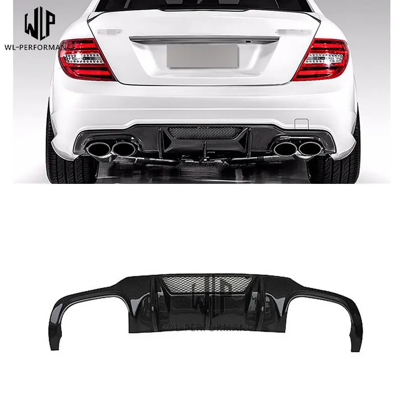 C Class carbon fiber AMG rear lip spoiler tail Car body kit for Mercedes Benz w204 12-up -Car styling use | Автомобили и