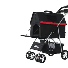 Тележка для животных, собачья тележка, складная Съемная моющаяся тележка для животных, плюшевый питомник, четырехколесная тележка для домашних животных