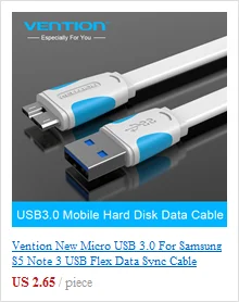 Vention Micro USB3.0 для samsung S5 Note 3 USB гибкий кабель для передачи данных и зарядки i9600 N900 N9000 N9006 N9002