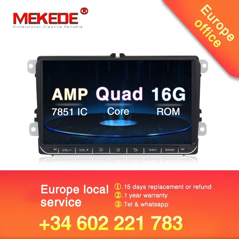 Clearance MEKEDE  Car multimedia player EU warehouse Android 8.1 car dvd player for polo golf passat tiguan skoda yeti superb rapid gps 2
