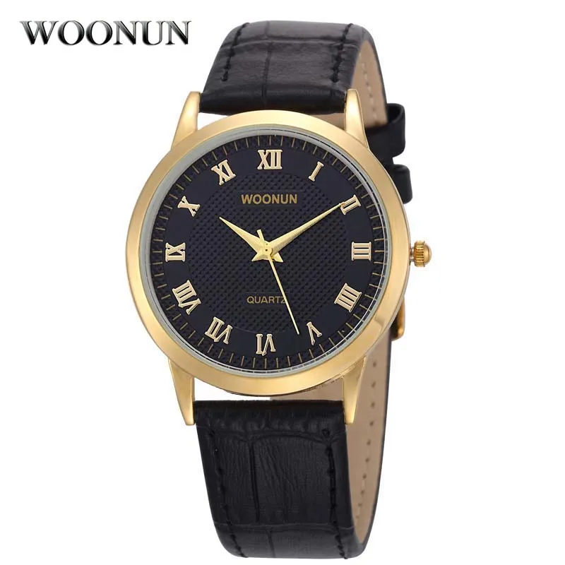 

2019 Classic Men Watches Luxury Gold Watches Men Shockproof Waterproof Quartz Watches Slim Men Watches Roma Dial Leather Band