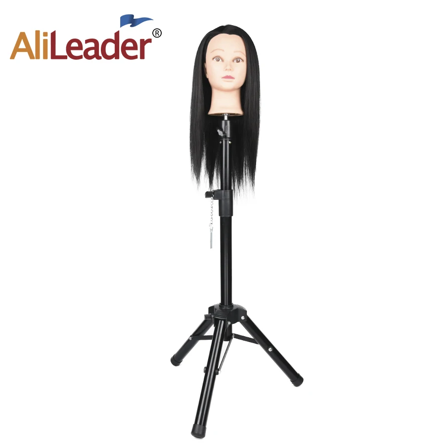 

AliLeader Stronger Adjustable Tripod Mannequin Head Stand 70cm-125cm Tripod Wig Stand Tripod For Wig Making Hair Training Tools