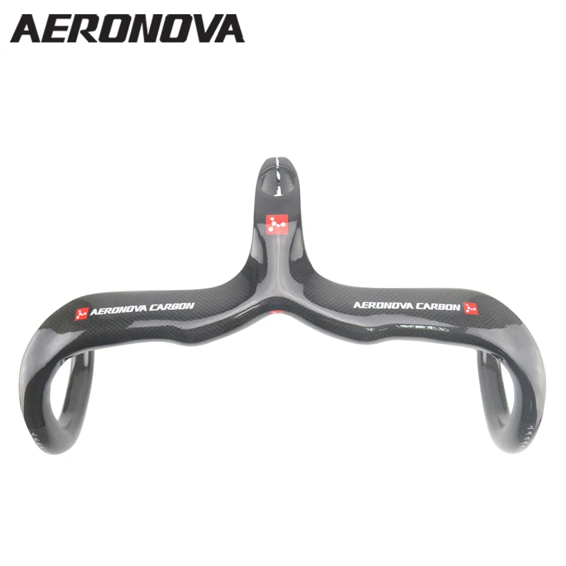 Integrated Bent Bar Carbon Road Bike Handlebars AE...