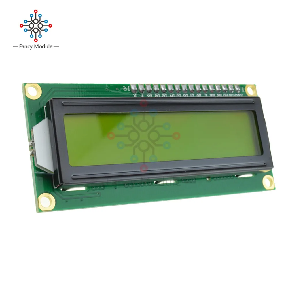 

LCD1602 1602 Module Yellow Screen 16x2 Character LCD Display Module HD44780 Controller Blue Blacklight 5V DC
