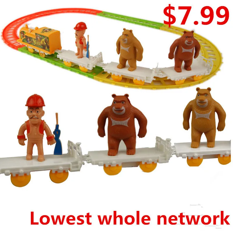 2014 new animal train electric toy train track, the classic children's Rail car toys, Lowest