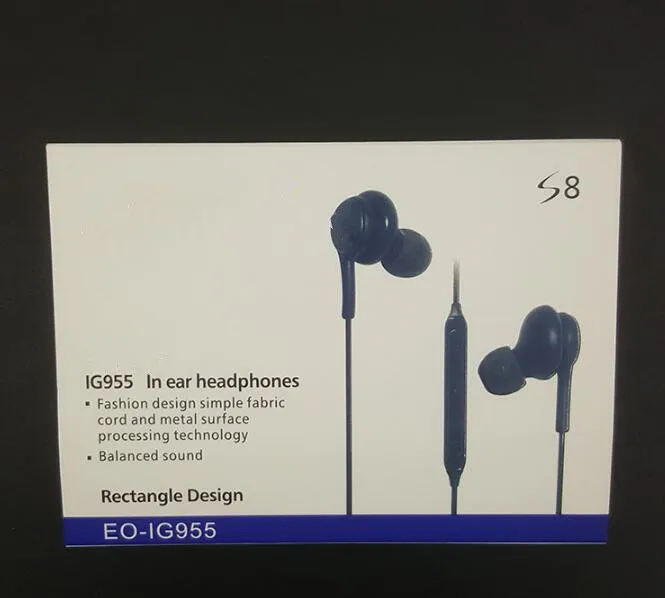 

10 PCS High Quality EO-IG955 3.5mm In-ear with Microphone Wire Headset with retail Package For Samsung Galaxy S8 S9 Headse