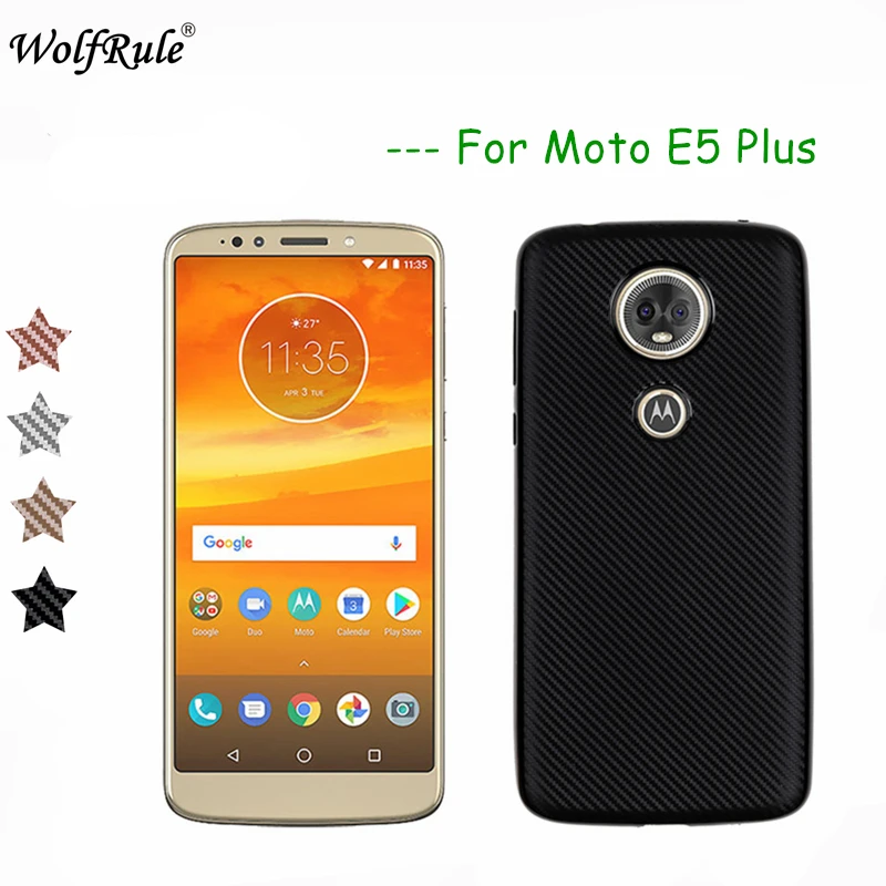 WolfRule Case For Motorola Moto E5 Plus Cover Luxury Full Protection Soft TPU Black Fundas 6.0&quot |