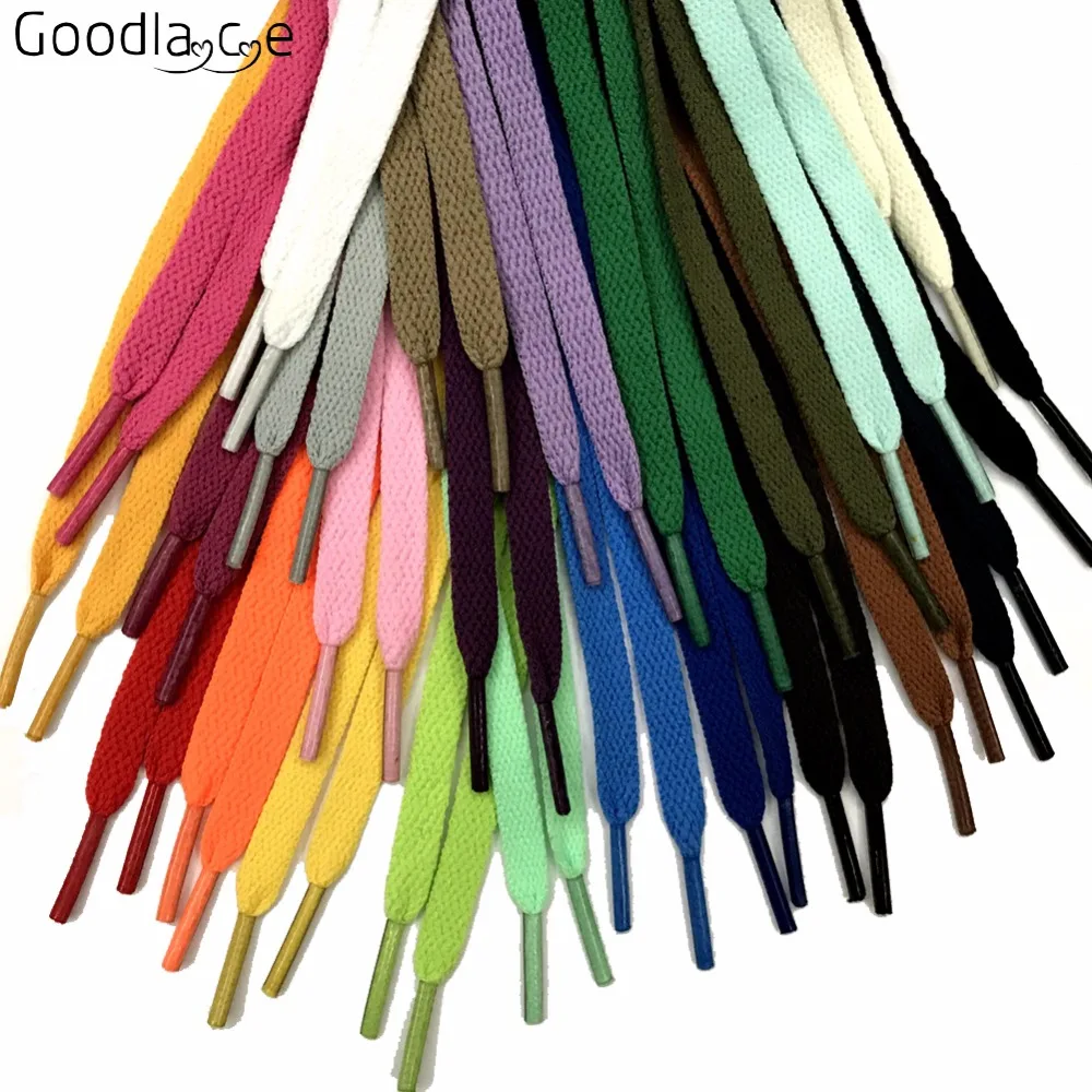 8mm Wide of Flat Shoelaces Shoe Laces for  Sneakers Sport Shoes 24 Colors 80cm / 100cm / 120cm / 140cm / 160cm