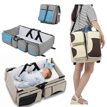 Special Price Travel Portable Bassinet large capacity Diaper Bag Multifunction Portable Changing Station Travel Crib Diaper Bag travel bed