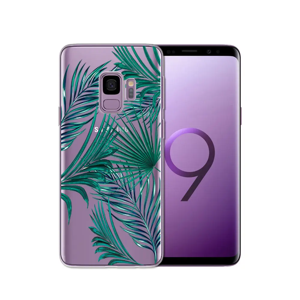 Painted Fundas FOR Samsung Galax s5 S6 S7 S8 S9 Soft TPU Phone Cover FOR Samsung S6 edge S8 Plus S9 Plus Clear Silicone cases (10)