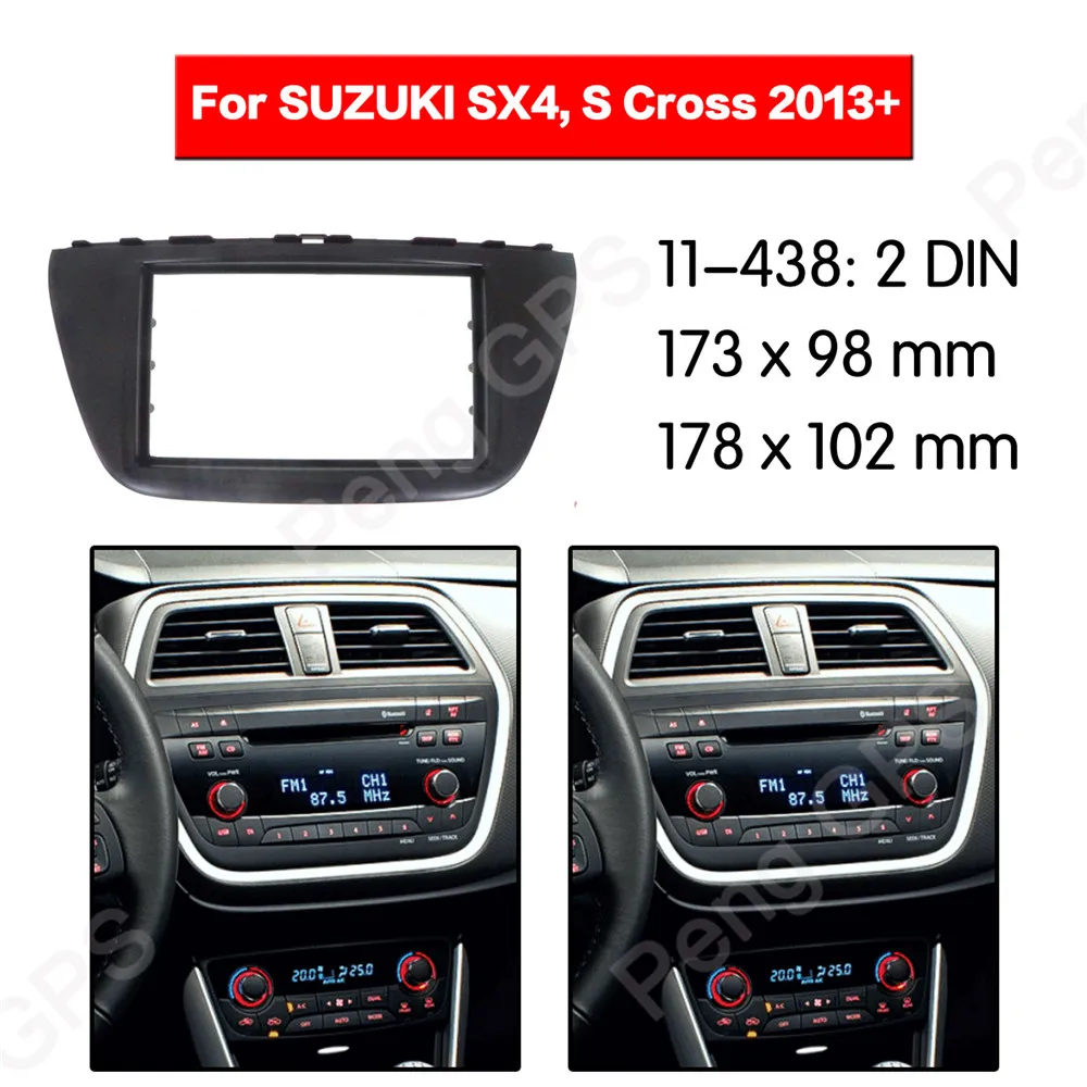2 Din автомобильный радиоприемник панель Facia адаптер для SUZUKI SX4 S Cross 2013 +