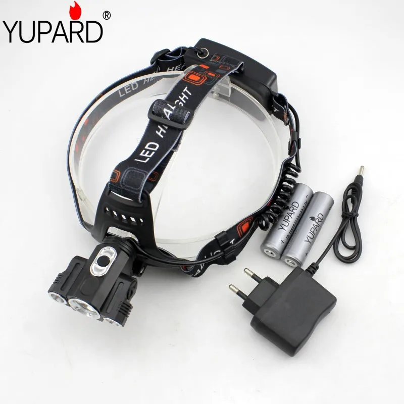 Налобный фонарь YUPARD для кемпинга рыбалки XM L T6 LED + 2 * Q5 светодиодный налобный