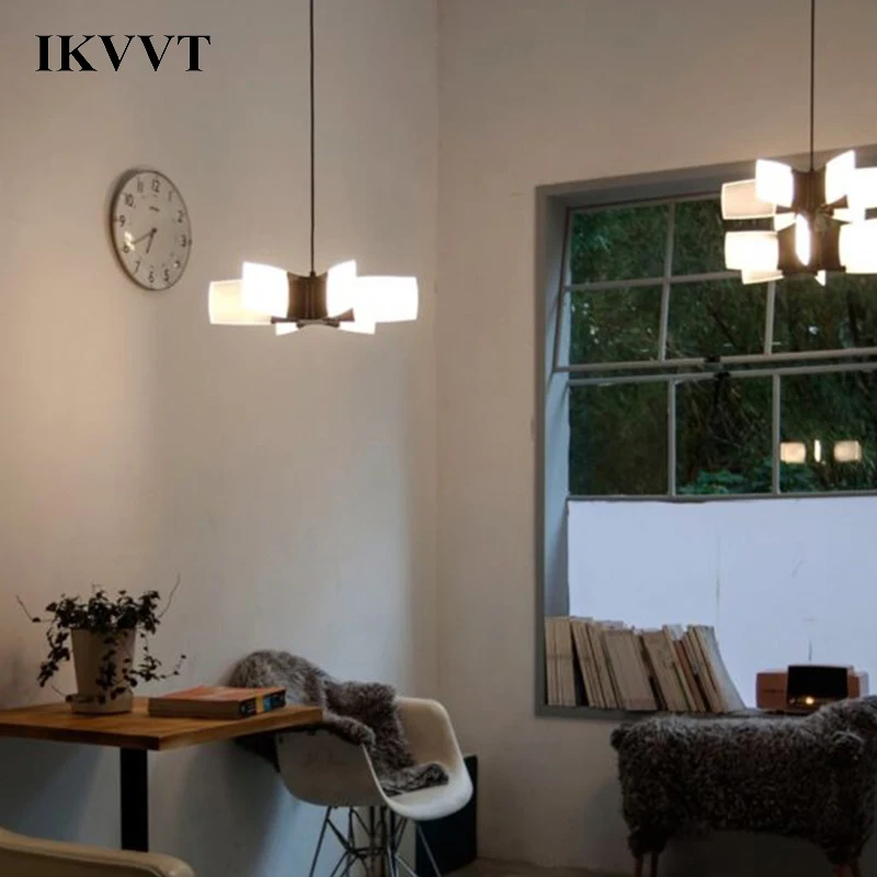 

IKVVT Modern Minimalism Black Led Pendant Lights Hanging Lamp Design For Bedroom Living Room Lobby Restaurant Bar Lighting