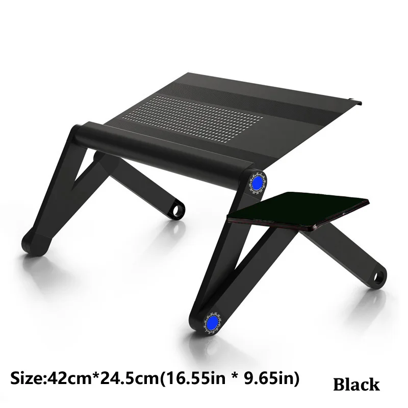 Регулируемая Портативная подставка для ноутбука, диван-кровать, поднос для компьютера, ноутбука, стол для кровати, стол с мышкой ZW-CD06 - Цвет: Black Small