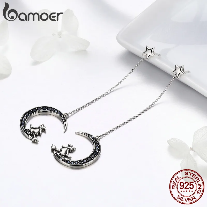 Женские длинные серьги подвески из серебра 925 пробы с фианитом|earrings for|dropping earrings for