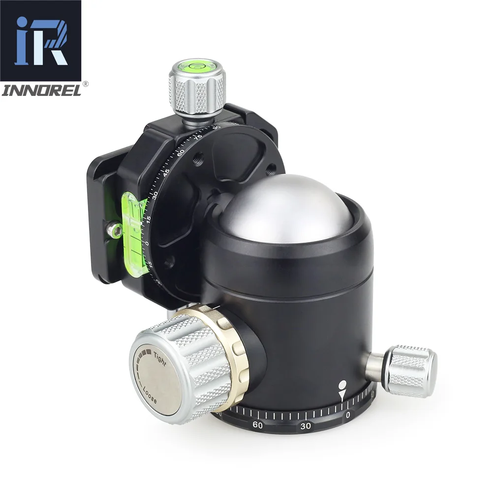  INNOREL U44 44mm Double panoramic ball head heavy duty 720 degree tripod head for camera compatible