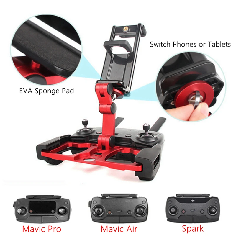 

Drones Controller Kit Phone Tablet Holder for DJI Spark Mavic Air Pro Remote Control for CrystalSky Monitor Bracket Mount Stand