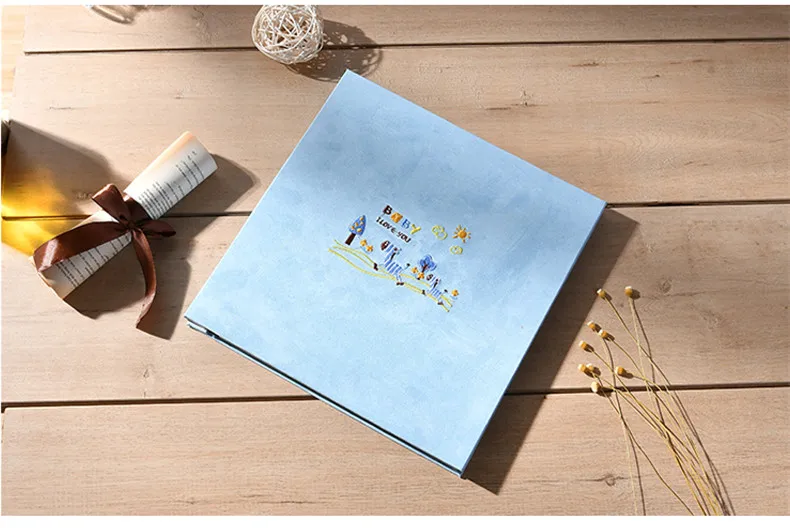 Вышитый фотоальбом с самоклеющимся покрытием DIY ручной альбом пасты-типа влюбленных фотоальбом Детские творческие подарки