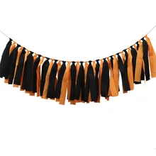 Хэллоуин вечерние украшения реквизит баров этапе номера украшения ткани флаги цветные баннер индивидуальный заказ