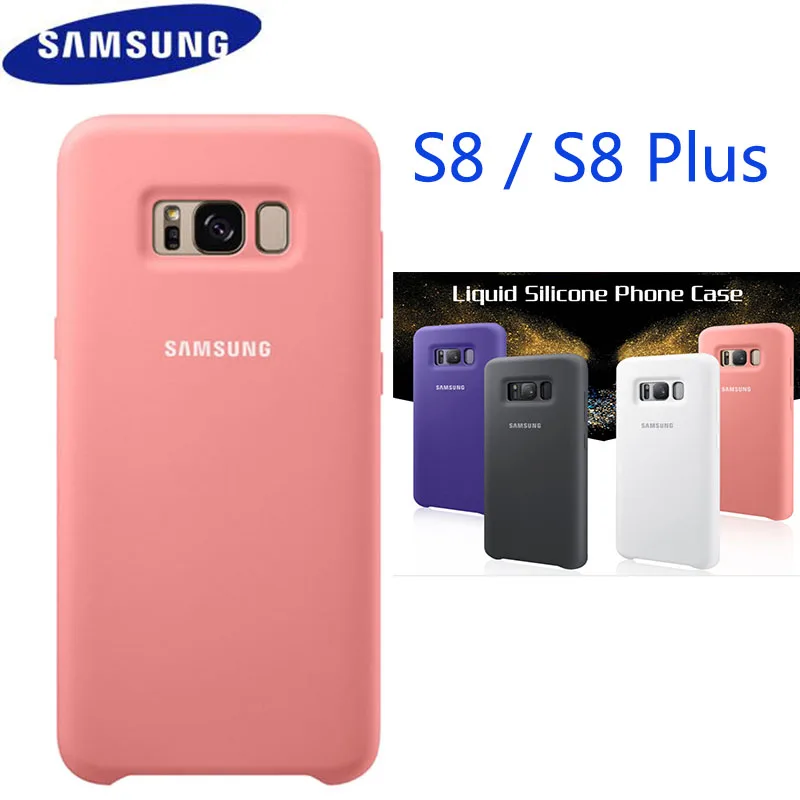 

Original Samsung Galaxy S8/S8 Plus Liquid Silicone Case Silky Soft-Touch Finish Back Protective Cover For Samsung Phone S9/S9+