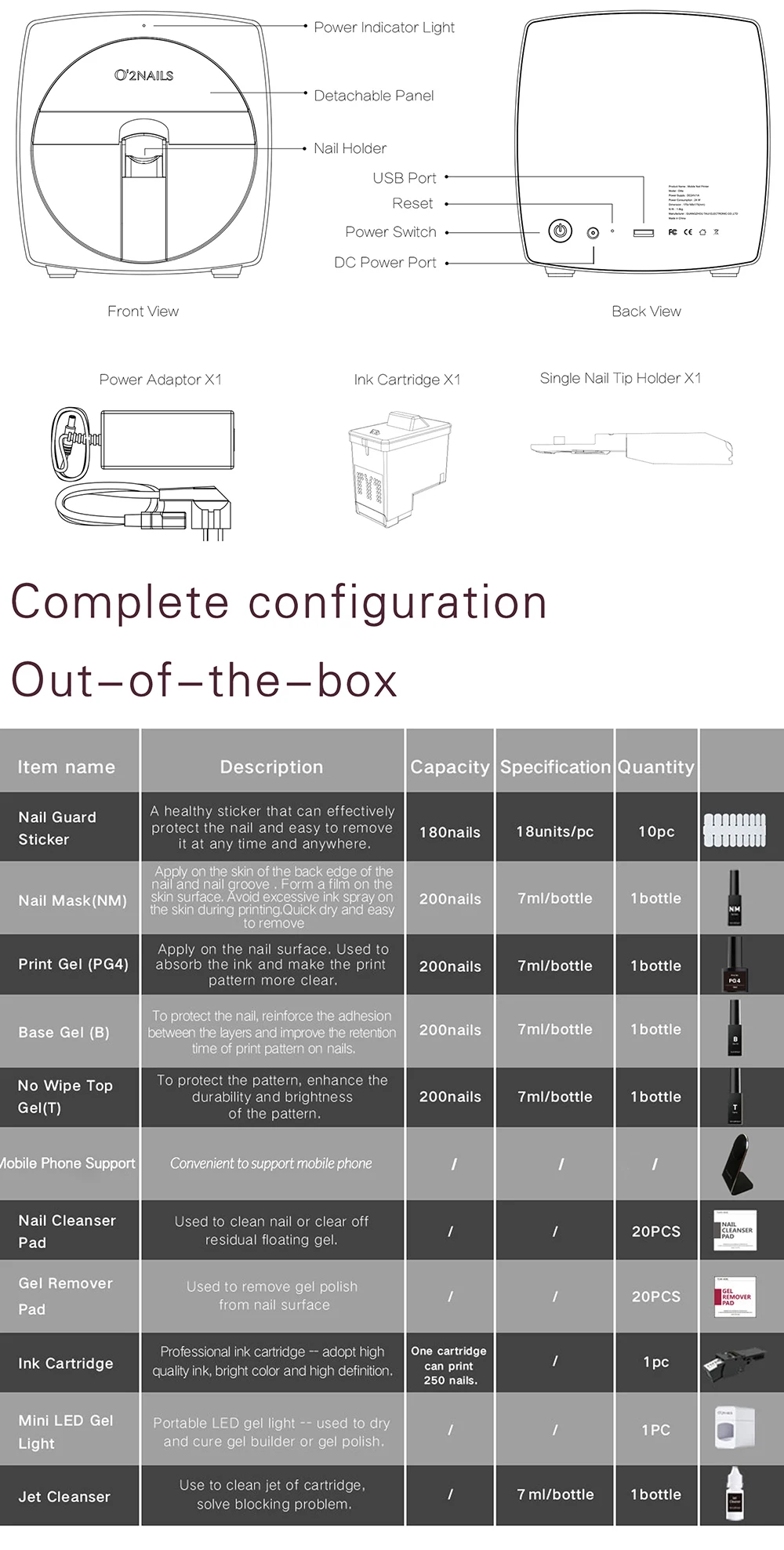 Impressora de Unhas Equipamento da Arte do Unha Móveis Salão Beleza Inteligente Faça Você Mesmo Função Wifi Operação Máquina Impressora Portátil O2unhas V11 4 da arte do prego salão beleza inteligente