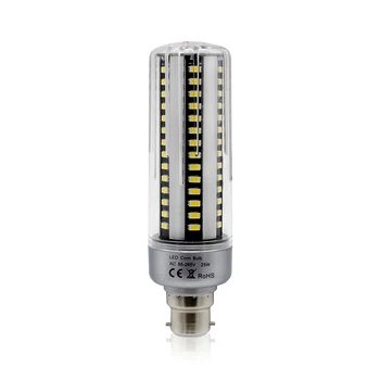 

100000 hours 1550lm No Flicker Smart IC 5736 SMD Corn Light Bulb 25W 90 LEDs AC 85-265V B22 LED Lamp Aluminum Radiator