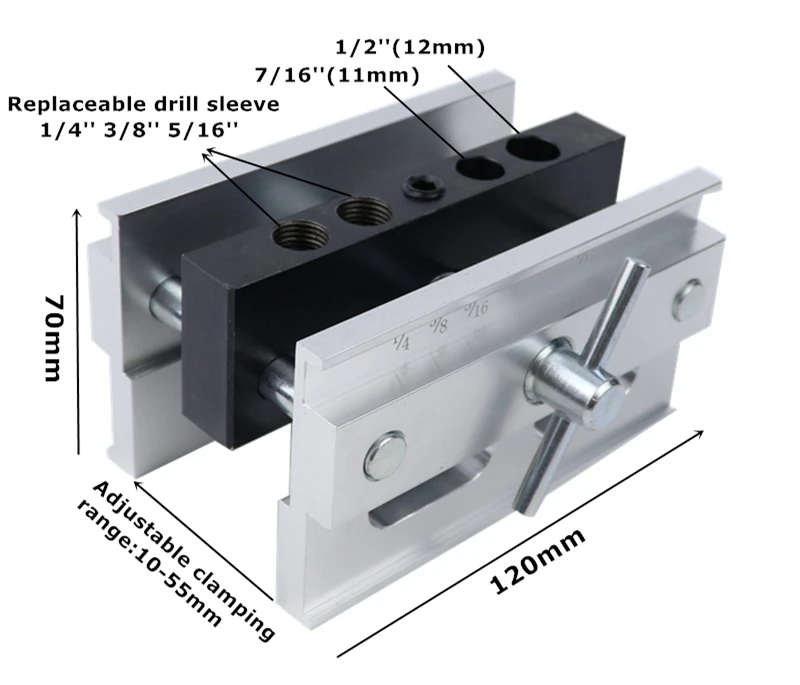 Деревообрабатывающий Самоцентрирующийся дюбель джиг набор сверл направляющий набор с 1/4 ''3/8'' 5/16 ''буровые втулки отверстие джиг перфоратор инструменты