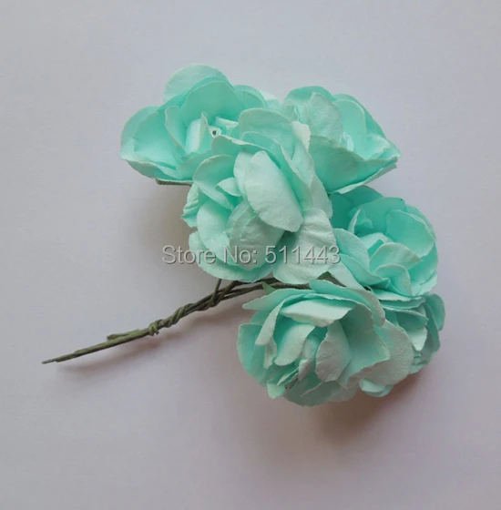 

144pcs 2.5cm Mini Artificial Mulberry Paper Flowers Rose Bouquet For Scrapbooking Favor Box DIY Garland Decoration