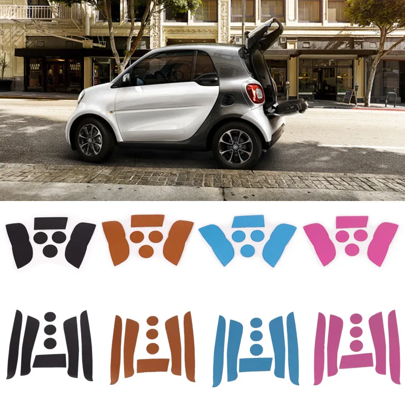 Кожаный Автомобильный Стайлинг декор дверной паз коврик подстаканник для Smart fortwo