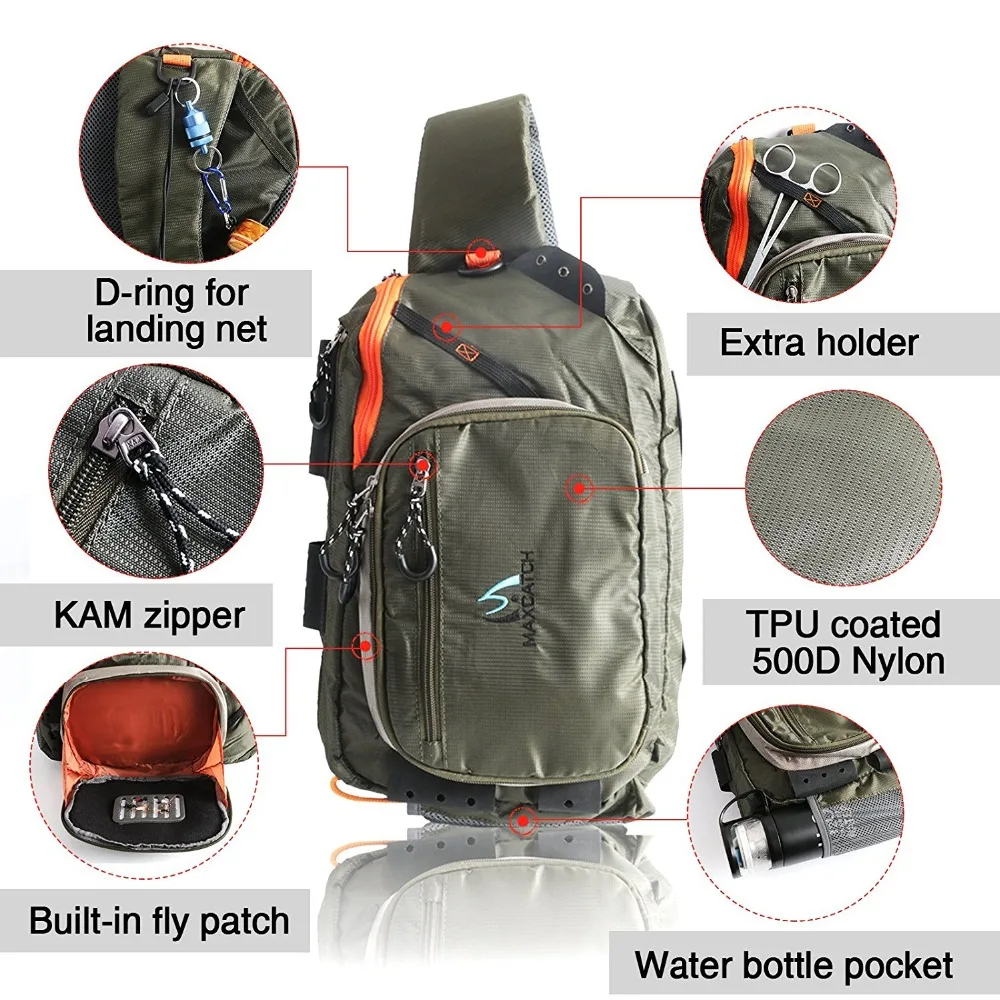 Maximumcatch Fly Fishing Sling Pack 3 слоя Рыболовная Сумка