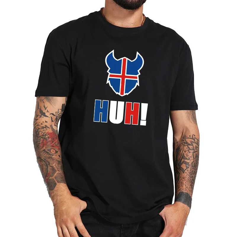Iceland HUH T shirt Viking War Chant Short Sleeve Shirt