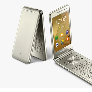 Samsung – smartphone Galaxy Folder G1600(2016) débloqué, téléphone portable, écran de 3.8 pouces, Quad Core, 2 go de RAM, 16 go de ROM, double SIM, 1.4GHz, LTE
