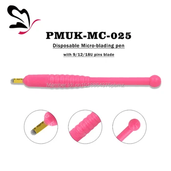 

Expiry date/Lot No. 100pcs Disposable microblading pen with #18U for permanent makeup machine embroidery manual eyebrow pen