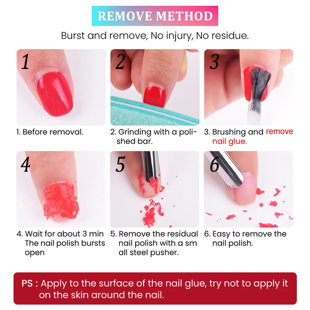 Hot Fashion 2Pcs 15 ML Gel Polish Burst Magic Remover Off Nail Gel Nail Degreaser Cleaner Ba Maquiagem Drop Shipping useful