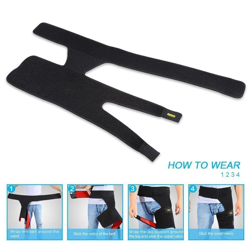 Adjustable Groin Wrap Support Hamstring Recovery Brace With Stick Strap Fastener Slip Resistant ED-shipping | Спорт и развлечения
