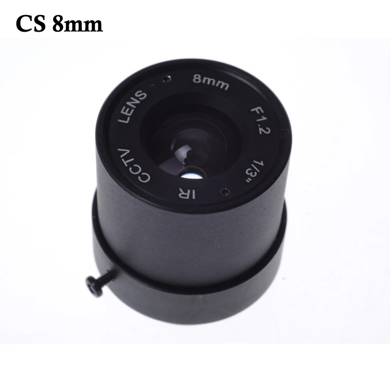 

Wholesale CCTV CS LENS 8mm 40degrees 1/3" F1.2 CCTV Fixed Iris IR Infrared CS Mount Lens For Security CCTV Camera