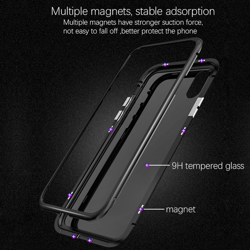 Для XiaoMi 8 9 SE Lite закаленное стекло анти осенние магнитные Чехлы Прозрачный чехол