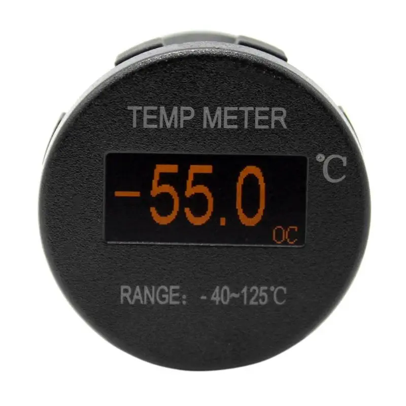 40~ 125℃ 12 V/24 V IP66 мини цифровая литиевая батарея Авто термометр Водонепроницаемый Температура измерителем влажности и температуры автомобильные аксессуары