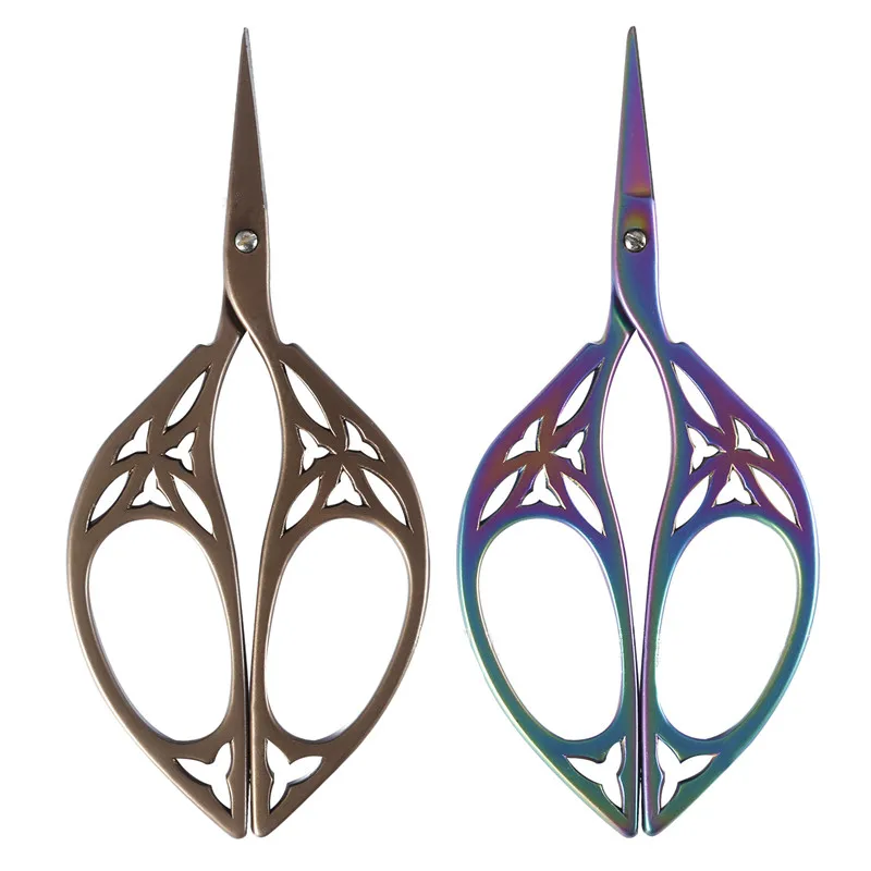

Small Stainless Steel Vintage Scissors Antique Floral Sewing Scissor for Needlework Tailor Shears Fabric DIY Tools JDD02
