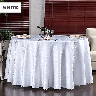 Pas Cher 320 Cm Grande Taille Jacquard Polyester Nappe Ronde Pour Hotel De Noce Decoration Decoration De La Maison Restaurant Table Couverture De Tissu Aliexpress